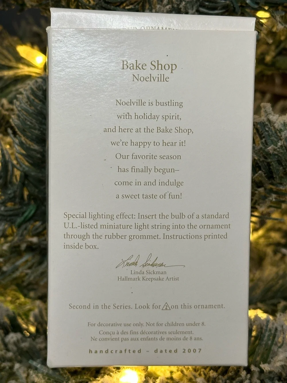 2007 Hallmark Noelville Bake Shop #2 Gingerbread Christmas Ornament